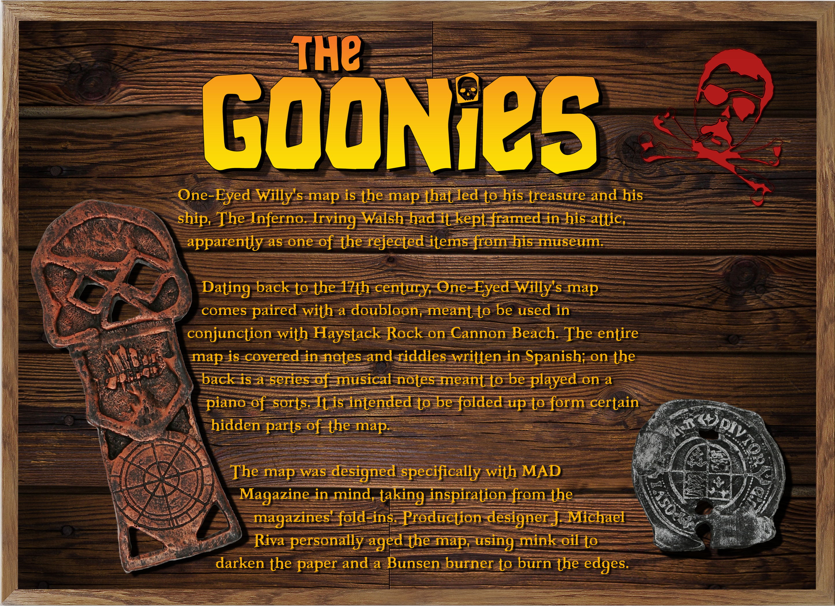 The description banner of the Goonies Treasure Map